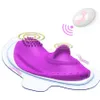 Schönheitsartikel unsichtbar tragbare Höschen Vibrator Klitoralstimulator Ferner Vaginalmassagegeräte Weibliche Masturbator Silikon sexy Spielsachen für Frauen