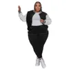 Designer Plus size 4XL 5XL Tute Donna Autunno Inverno Felpe Uniforme da baseball Abiti Giacca manica lunga Pantaloni Due pezzi Completi casual Jogger Abiti 8821