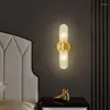 Wall Lamps Classic Vintage Glass Lamp Post Modern Luxury Real Brass Sconce Home El Indoor Decoration Mounted Lights