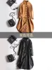 Women's Leather Real Jacket Women Clothing Sheepskin Fashion Trench Coat Ladies Midium Casual Windbreaker Female FCY1926