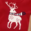 Children's Sweater Fawn Pattern Crewneck Fall and Winter Pullover Sweater