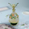60 X Butterfly Gourd-shaped Vintage Jeweled Perfume Bottle Empty Refillable Essential Oil Bottle 25ml Green