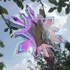 Christmas Decorations Wind Spinner 3D Stainless Steel Tree Shape Chime Metal Decoration Indoor Outds RRC736