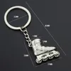 Party Favor Creative skates metal car keychain pendant 3D simulation roller skatess keychain keychains RRC749