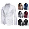 Costumes pour hommes 2022 hommes costume veste couleur unie un bouton imprimé poche plaquée avec rabat coupe ajustée intérieur extérieur loisirs formel