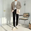 Herrtröjor 2022 Högkvalitativ designer Autum Spring Brand Fashion Knit Mens Button Cardigan Cute Casual Men Coats Clothing H77