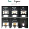 Solar LED Camping Lantern Flashlight Hight Power COB Work Lights Waterproof Lanterns USB Rechargeable Searchlight For Camping Hiking