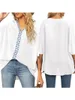 Women's Blouses Women S V-Neck T-Shirt Dolman Sleeve Loose Fit Summer Chiffon Blouse Shirt Tops