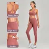 Active Sets Seamless Women's Sportswear Yoga Set Bra And Pants With Pocket Workout Clothes Athletic Wear Sports Gym Legging Fitness Crop