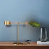 Table Lamps Modern Golden Brushed Iron Lamp Bedroom Bedside With Button Switch US Plug In Type