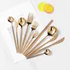 Dinnerware Sets Matte Silver Cutlery 18/10 Stainless Steel Dining Knife Spoon Fork Chopsticks Set Salad Tableware