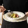 Servis uppsättningar Small Daisy Creative Dish Home Dining Plate Noodle Soup Bowl Rice Ceramic Set Table Bevis Kitchen Supplies Hushållsprodukter