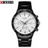 Curren Fashion Full Steel Quartz Men assista Analog Sports Male Wristwatch Classic Blackwhite Horloges Mannens Saat RelOj Hombre2583