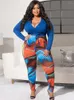 Tracksuits Plus Size Women Clothing Bodycon Long Sleeve Crop Top Sexy Pant Suits Outfits Crochet Two Piece Set Wholesale Bulk Drop