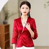 Abbigliamento etnico 2022 Stile Cinese Tradizionale Top Cheongsam Camicetta Donna Tang Abiti Camicia Elegante Cappotto Abito Vintage Orientale A612