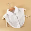 Fliege weiße falsche Kragen für Frauen abtrennbares weibliches Kleidung Hemd Falsch Kragen Revers Halbblose Abnehmbar Nep Kraagie