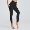 Mallas de mujer K cintura alta levantamiento de cadera deportes mujeres desnudo Fitness correr Yoga pantalones gimnasio chica empalme lateral teléfono móvil bolsillo Legging