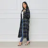 Plus Size 2xl Plaid Hemds Frauen Kleidung Herbst Wintermäntel Langarm überprüft Blusen Frauen Langstil Strickjacke Freier Oberbekleidung Streetwear -Kleidung 9014