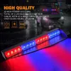 Resvägsprodukt Visir Strobe LED Light Bar Interior Windshield Sunvisor Lamp Emergency Varning Blaserande lampor för Voluntee2568