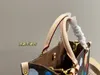 Women's shoulder bag Wide shoulder strap Designer graffiti handbag with small wallet