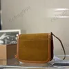 CC marka çapraz gövde Fransızca f/w süet ekleme tofu tasarımcı çantaları Solferino kutusu mini omuz cüzdanları klasik kapitone altın donanım deri srtap crossbody bayanlar