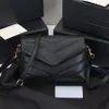 Mini Designer Schouder Crossbody Tassen Loulou Handtas Portemonnee Merk Luxe Vrouw Mode Zwart Glad Effen Koeienhuid Echt Leer M239r