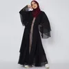 Etniska kläder Saudiarabien Dubai White Robe Prayer Clothes Solid Color Loose Jacket Kaftan Marockan och Ankel Casual Muslim