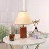 Table Lamps Nordic Wooden Fabric Lampshade Desk Lamp Bedside Bedroom Lights Luminaire Home Decor Reading Lighting Fixtures