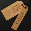 New Kraft Paper Degrant Tag Tag Design مخصصة Logo Clothing Tradicark Tradiark Cannase Crateformation Tags Paper Card A357