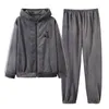 Men's Sleepwear Est M-4XL Winter Pyjamas Men Long Sleeve Flannel Coral Fleece Thicken Nightwear Hooded Loungewear 2 Pieces Sets