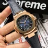 Homens rel￳gios de movimento autom￡tico Banda de couro 316L Watchcase 40mm Waterspert Watwatch Watch Mechanical Watch for Men267J