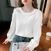 Женские блузки Blusa Feminina Hollow Lace Blous