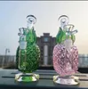 Bicchiere di vetro Acqua Bong Narghilè Pipa da fumo Design ad ananas Riciclatore di vetro Dab Rig con giunto da 14 mm
