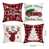 Подушка рождественские наволочки набор из 4 тематических многоразовых постельных принадлежностей для