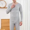 Men's Thermal Underwear Velvet Men's Long Johns For Male Plush Winter Men Sets Thin Fleece