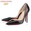 Rode bodems ontwerper hak schoen vrouw ontwerper kleding schoenen luxe hoge hak ontwerper schoenen 6CM 8cm 10cm 12cm schoen ronde puntige tenen pompen