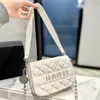 CC Sacs Marque De Luxe Épaule Femmes Coin Vintage Classique Rabat Complet Vieilli Argent Métal Matelasse Valentine Chaîne Bracelet En Cuir Cros