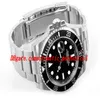 Top Quality Luxury Wristwatch Original Box Black Ceramic Bezel Dial 116610 16610 Stainless Steel Bracelet Automatic Mens Men'248a