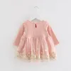 Girl Dresses bambine vestiti nati abiti da battesimo infantile per abbigliamento fiori di ricamo compleanno 0-2t