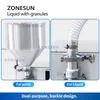 ZONESUN ZS-RXB1 Liquid Paste Filler with Granules Sauce Jam Bottle Jar Flexible Impeller Pump Footswitch Hopper super fast Digital Control