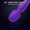 Articles de beauté LICKLIP 20 Vitesses Vibromasseur Puissant Stimulateur de Clitoris Baguette Magique Av Bâton Masturbateur Féminin Gode Jouet Sexy Pour Femmes