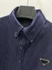 Camicie casual da uomo Designer Luxury Fashion Manica lunga Brand Fit Denim Polo Dress Top TXRX