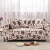 Housses de chaise Treillis Floral Imprimé Canapé Couverture Élastique Canapé Housses Pour Salon Protecteur L Forme Anti-poussière Lavable En Machine