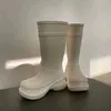 New Pink Top Designer Boots Rain Roud Round Head Huxury Waterproof 공동 숲 부츠