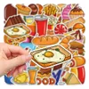 50PCS Mixed Skateboard Stickers Simple Cartoon Food For Car Laptop Ipad Bicycle Motorcycle Helmet PS4 Phone Kids Toys DIY Decals Pvc Water Bottle Decor