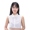 Bow Ties Sitonjwly White Fake Collars For Women Detachable Female False Collar Lapel Shirt Half Blouse Removable Nep Kraagie