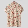 Men's Casual Shirts Black Button Shirt Men S Big And Tall Floral Men's Printed Plus Size Short-Sleeved Long Scrub Top Cotton Short