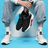 Running schoenen Wit zwart rood ademende mode gebreide jogging comfortabele zachte mannen sport sneakers casual heren trainers 40-44