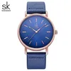 Shengke Women's Bracelet Watches Quartz Wrist Watchヴィンテージデザインカジュアルレザーバンドレディースドレスウォッチbayan kol saati286o