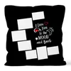 Taie d'oreiller Blank Sublimation Oreillers cas noir grille tissé Polyester transfert de chaleur lune coeur coussin couvre jeter canapé taies d'oreiller